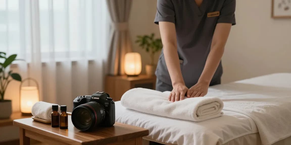 관악구출장안마를 위한 편안한 마사지 치료실의 아늑한 분위기
