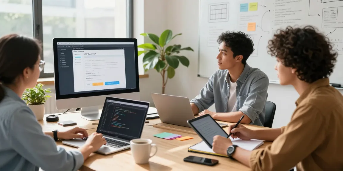 Team discussing WPS Download features in a vibrant office setting.