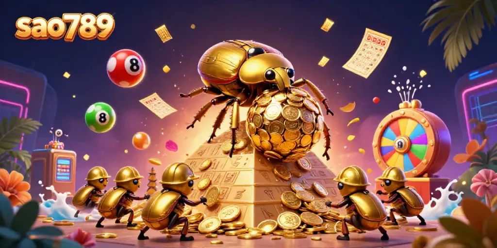 Experience the thrill of gaming with sao789 featuring dynamic gold coin action and vibrant lottery elements.