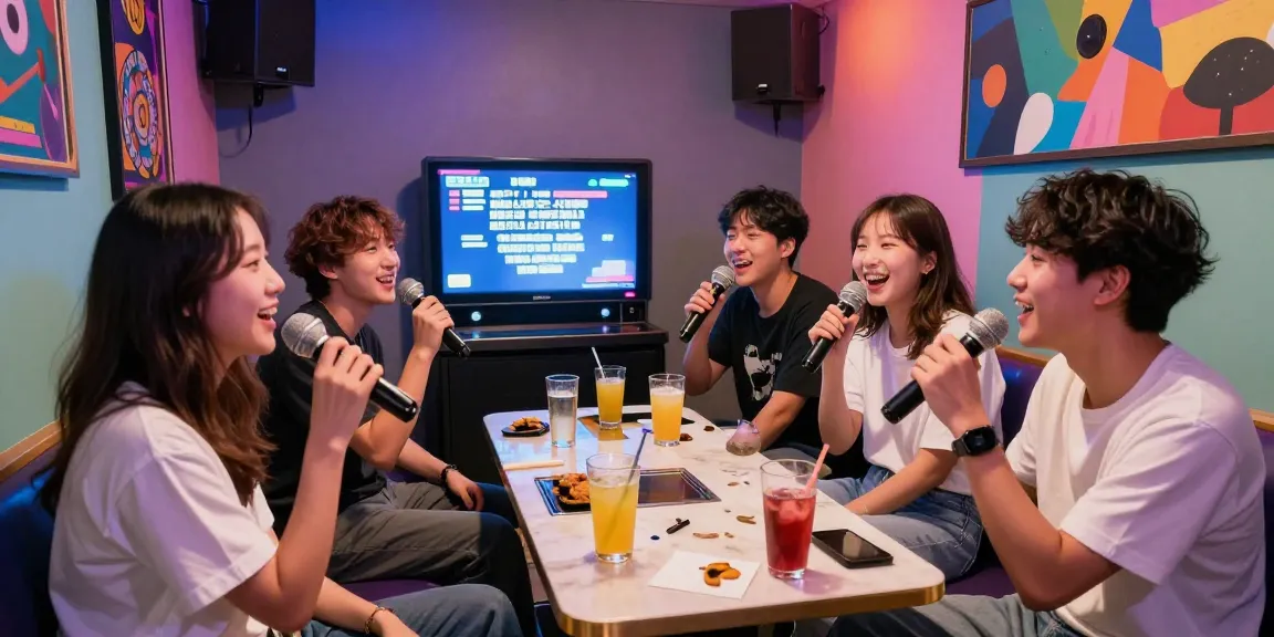 제주유흥에서 다양한 즐거움을 느끼는 친구들, 노래방에서 행복한 순간을 공유하는 모습