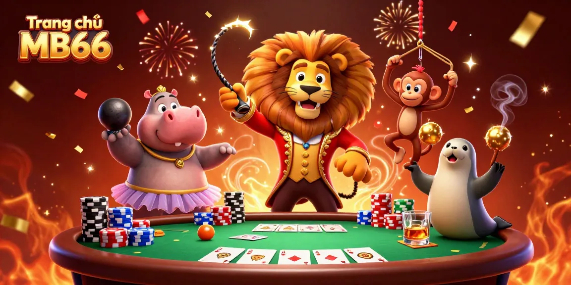Experience the excitement on Trang chủ MB66 with immersive casino illustrations highlighting dynamic gameplay and vibrant characters.